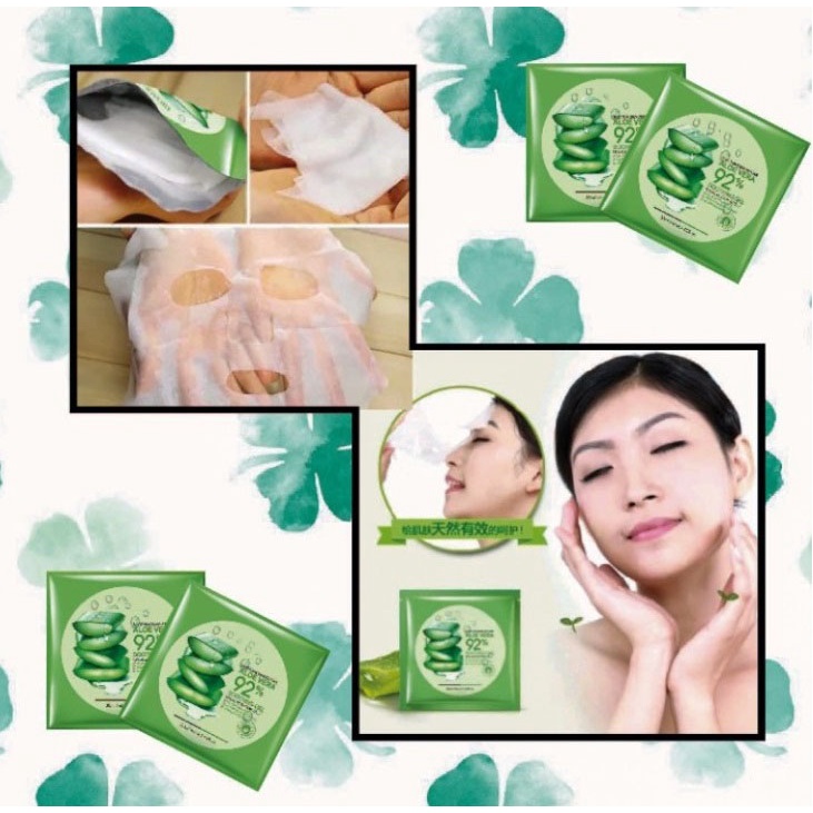 TERMURAH - Masker Aloe Vera Soothing Gel &amp; Moisture Gel 92% ORIGINAL Masker Wajah Aloe Vera Lidah Buaya 100% Viral / Masker Wajah Organik Masker Wajah Korea Skincare Alami Masker Wajah Pemutih dan Glowing Masker Komedo Masker Muka Pria Wanita Anak Sekolah