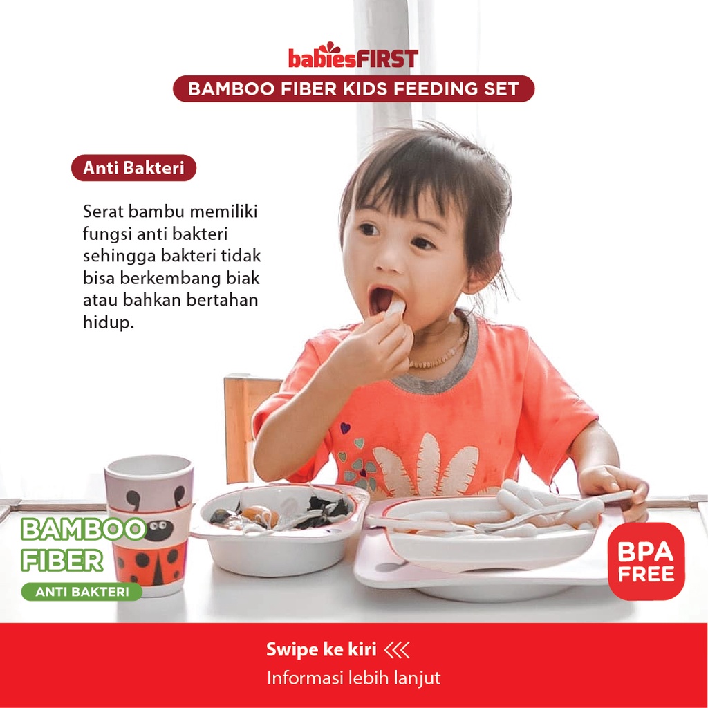 BABIESFIRST Bamboo Fiber Kids Feeding Set Children Dining Set Alat Makan Anak Organik Eco Friendly