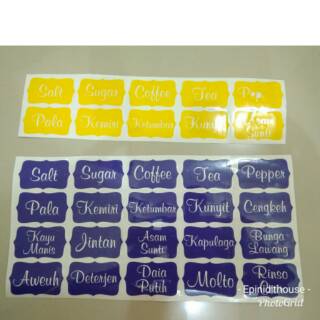 Custom Nama  Bumbu  Dapur  Cutting Sticker Promo Stiker  