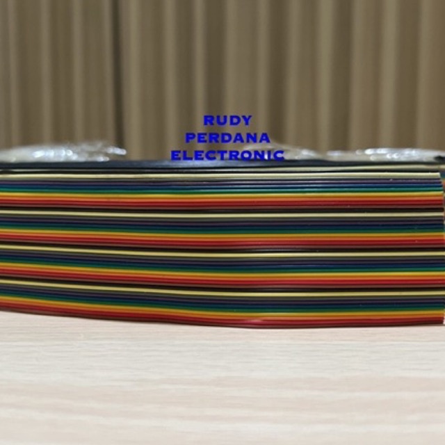 RAINBOW FLAT JUMPER CABLE KABEL PELANGI 40P 40 PIN 40W 40 WATT JALUR