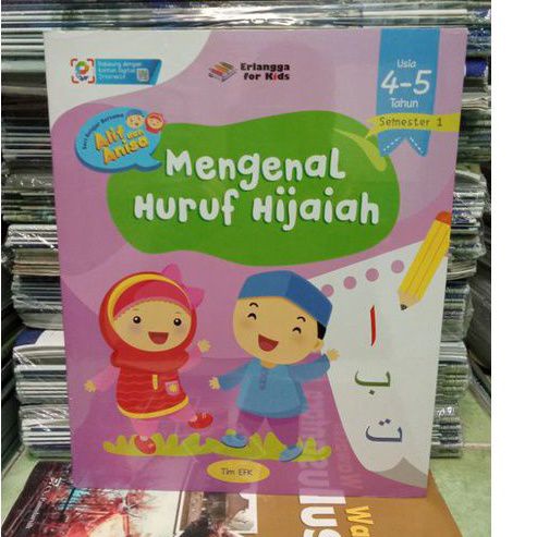 Buku Mengenai Huruf Hijaiyah Usia  4-5 Tahun Erlangga for Kids