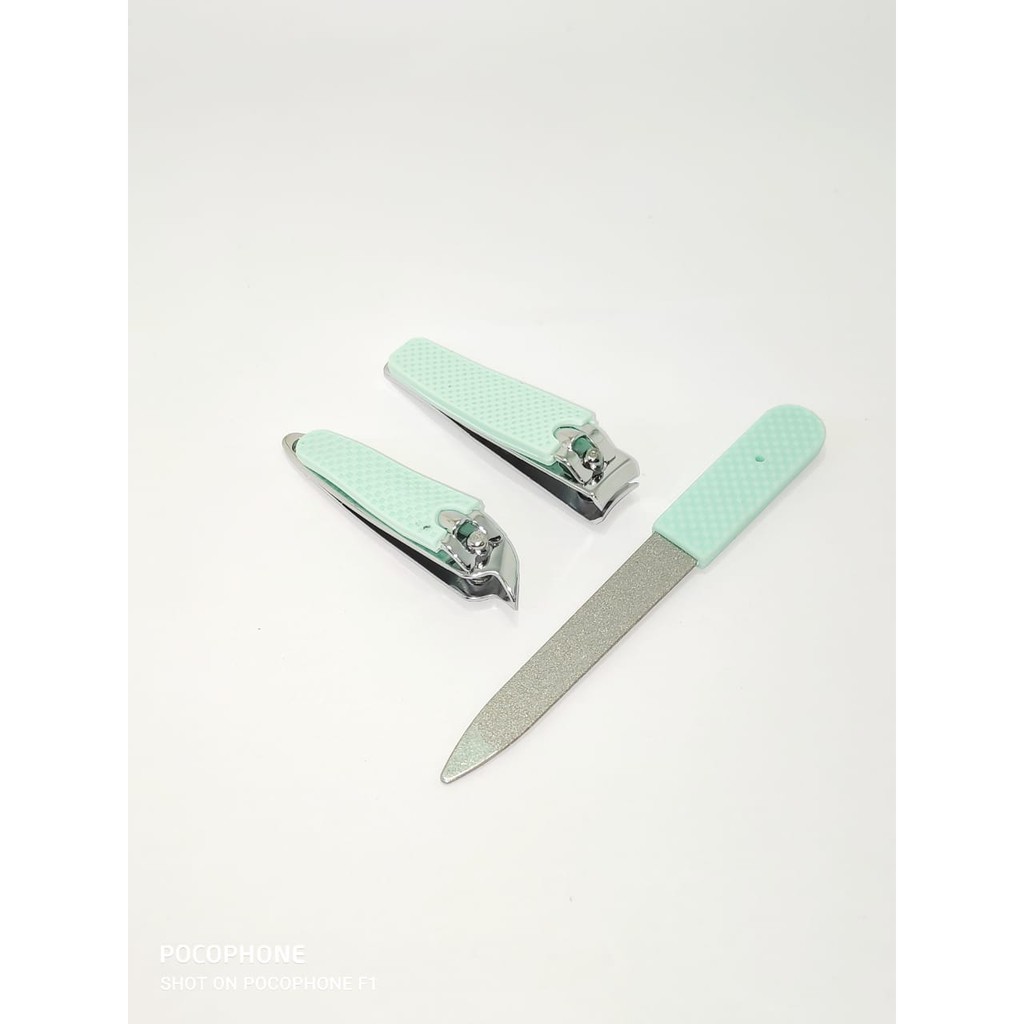 SET MANICURE GUNTING KUKU ISI 3 IMPORT KUALITAS TERBAIK