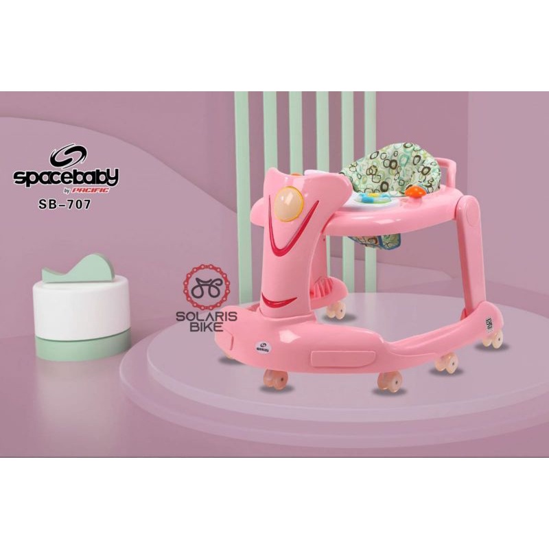 Space Baby Walker 2IN1 SB-707 Alat Bantu Jalan Push Walker SB-707