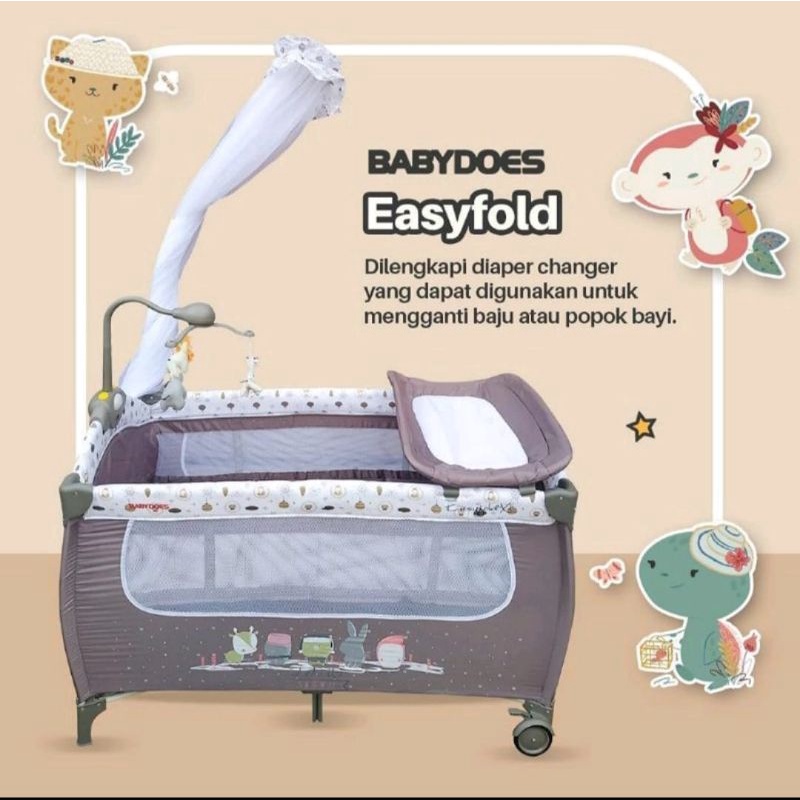 Babydoes Baby Box Ranjang Bayi Easyfold 18081 - tempat tidur bayi