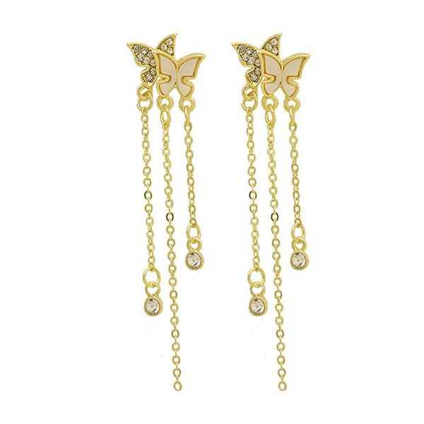 anting s925 kupu - kupu rumbai butterfly tassel earrings jan269 (3E2)