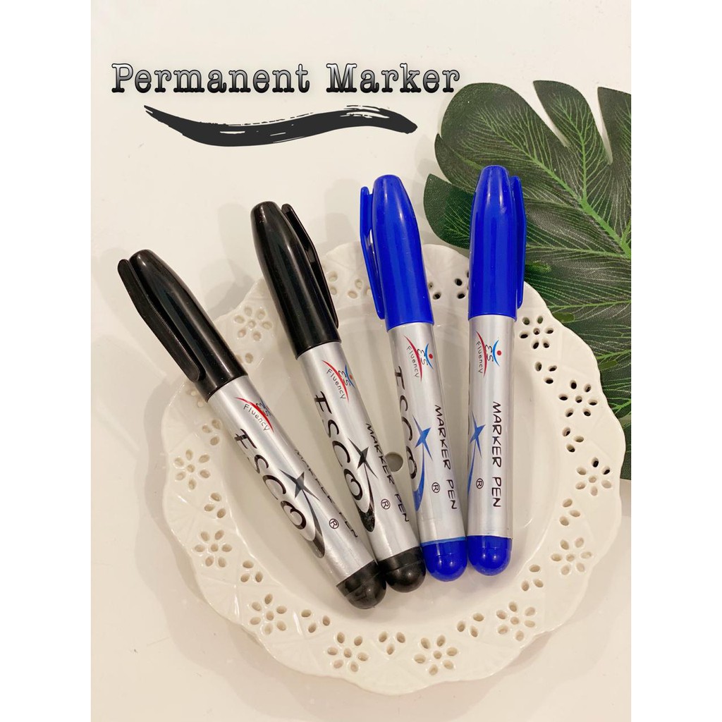 VS BG - SPIDOL HITAM BIRU Permanen ESCO Permanent Marker ES-75