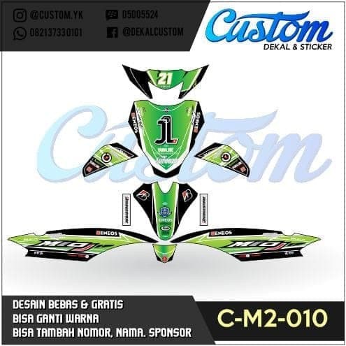 Dekal Stiker Motor Mio J Decal Sticker Lorenzo Hijau Balap Modif