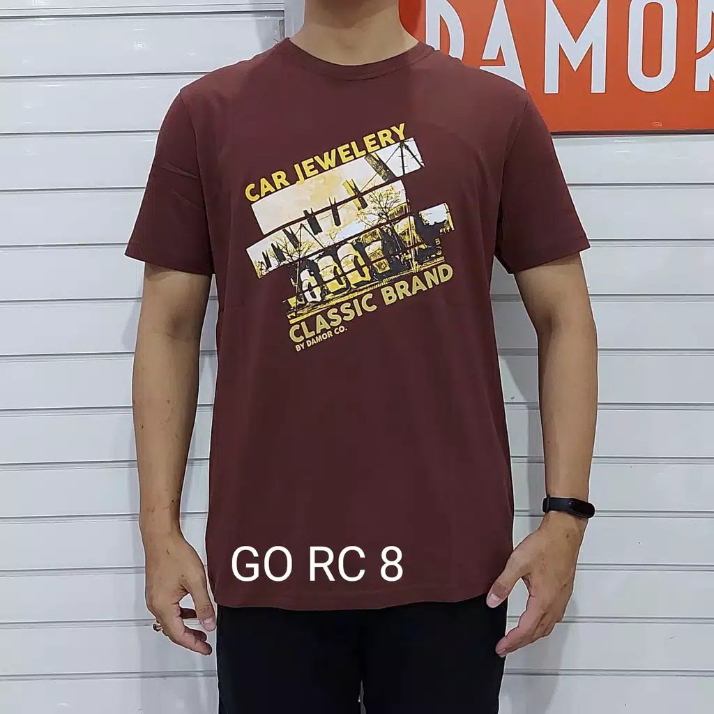 gos RC DAMOR (CRESSIDA) Baju Cowok Reguler Kaos Pria Lengan Pendek Original