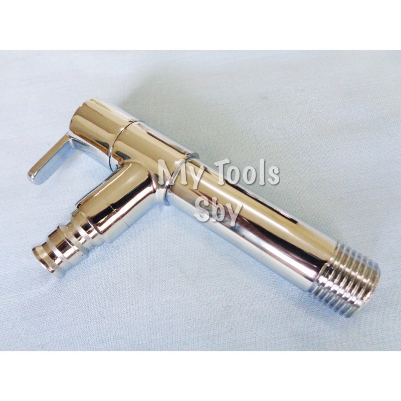 Kran Air / Keran Tanam Taman Kuningan Full 1/2” Chrome Soligen 513