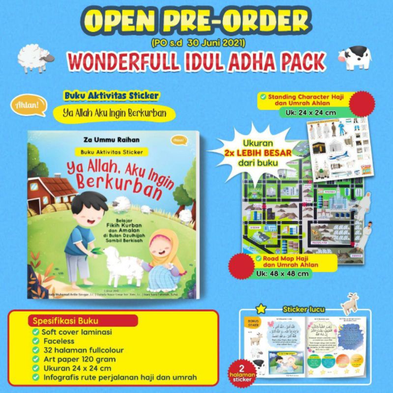 BUKU AKTIVIS STICKER  "Ya Allah aku ingin berkurban"
