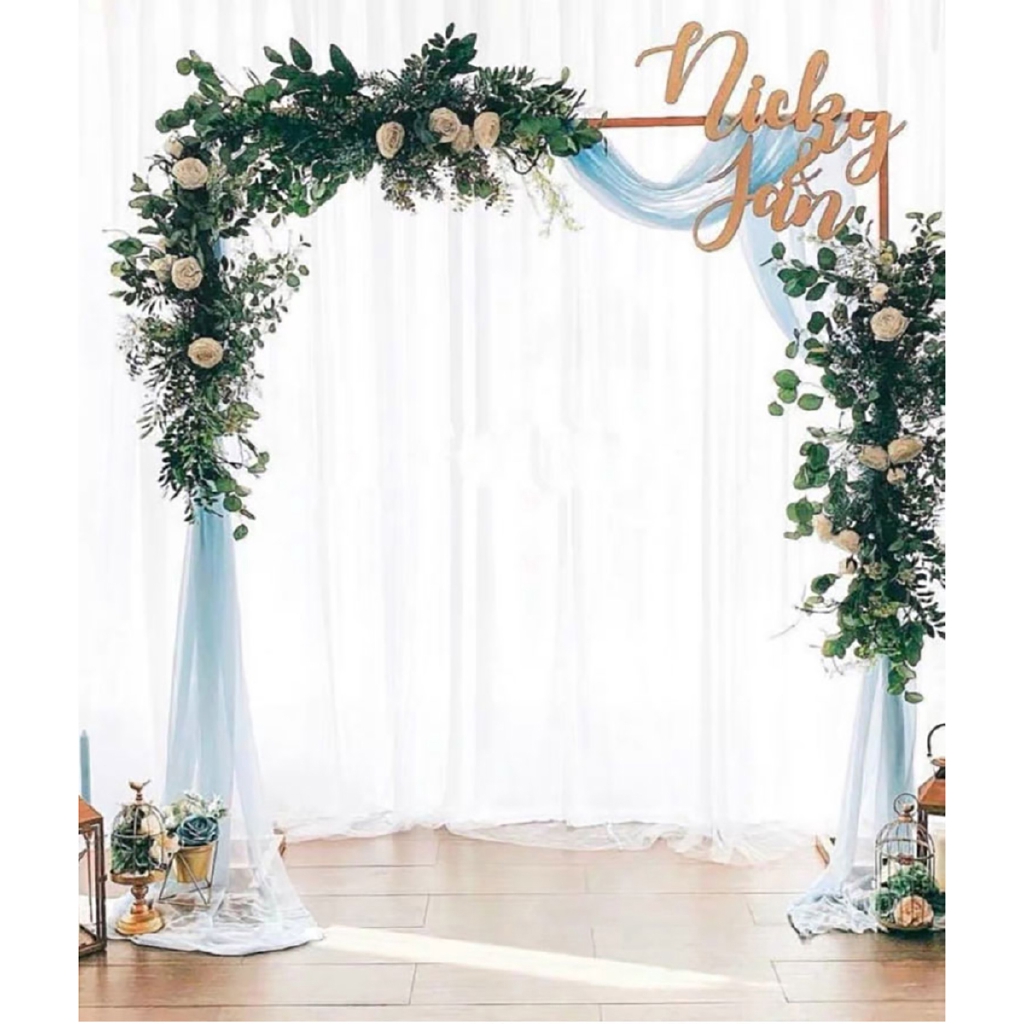Square Metal Arch Wedding Party Bridal Prom Garden Floral Arch