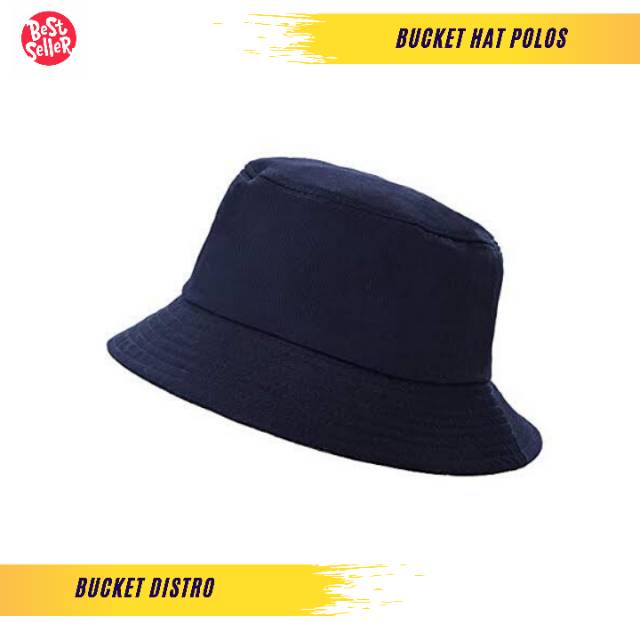 Bucket Hat Polos Pria Unisex Wanita Topi Pria / Topi Bucket Hat