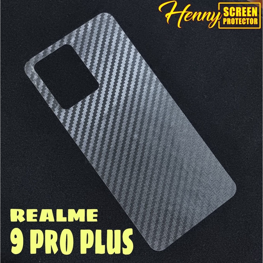 GARSKIN Sticker Carbon Realme 9 Pro 9Pro+ Skin Carbon Transparan Fiber Protection Back Carbon 9 Pro Plus