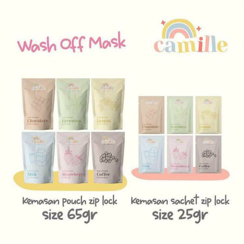 [BPOM & FREE GIFT] Masker Wajah Camille Beauty BPOM | Wash Off Mask Camille | Masker Camille Beauty 