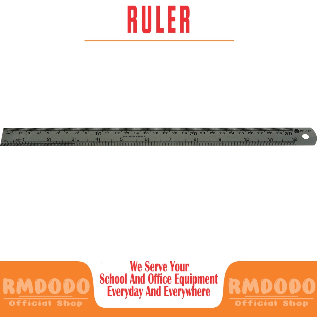 

Rmdodo Penggaris Besi 30cm / Garisan Besi / Ruler / Ruler Stainless Steel
