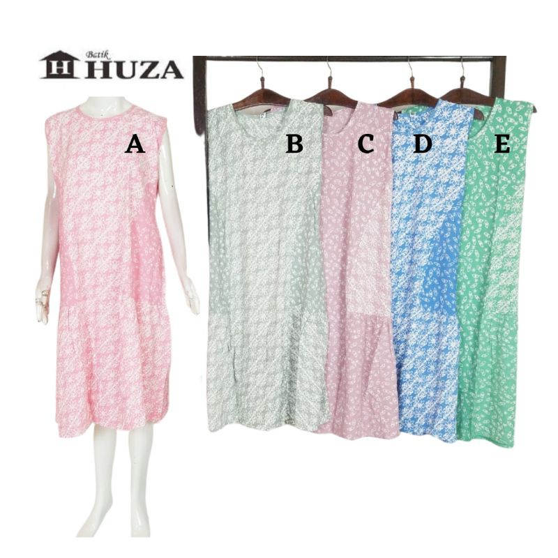 D Klarina Batik Huza / daster Singlet kutung tanpa lengan grosir batik murah Pekalongan