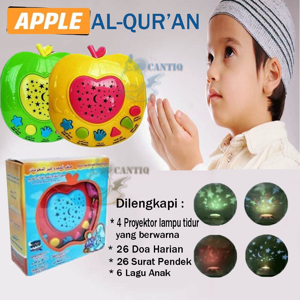 [COD] APPLE QURAN MAINAN ISLAMI ANAK Dilengkapi Bacaan Doa Hafalan Edukasi Anak Al Quran Proyektor