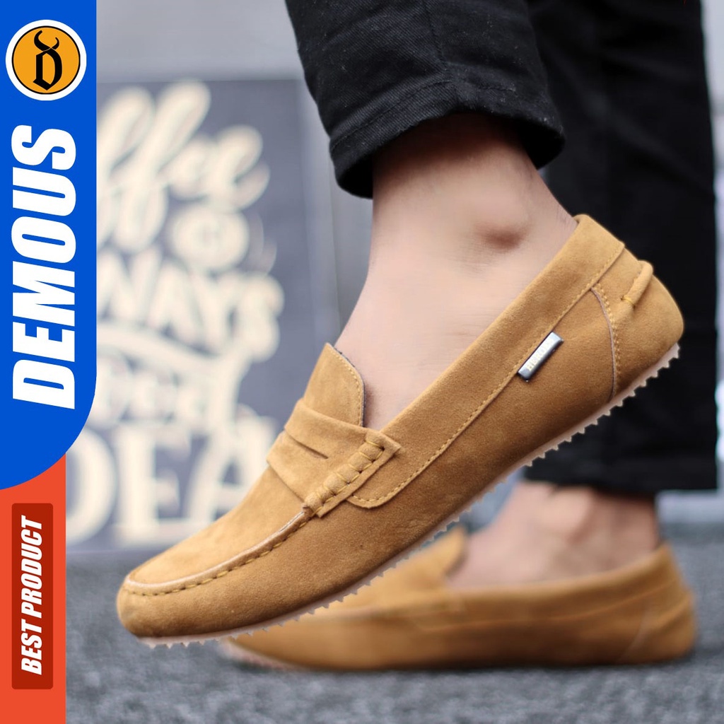 DEMOUS Siena - Sepatu Slip On Casual Slop Santai Pria