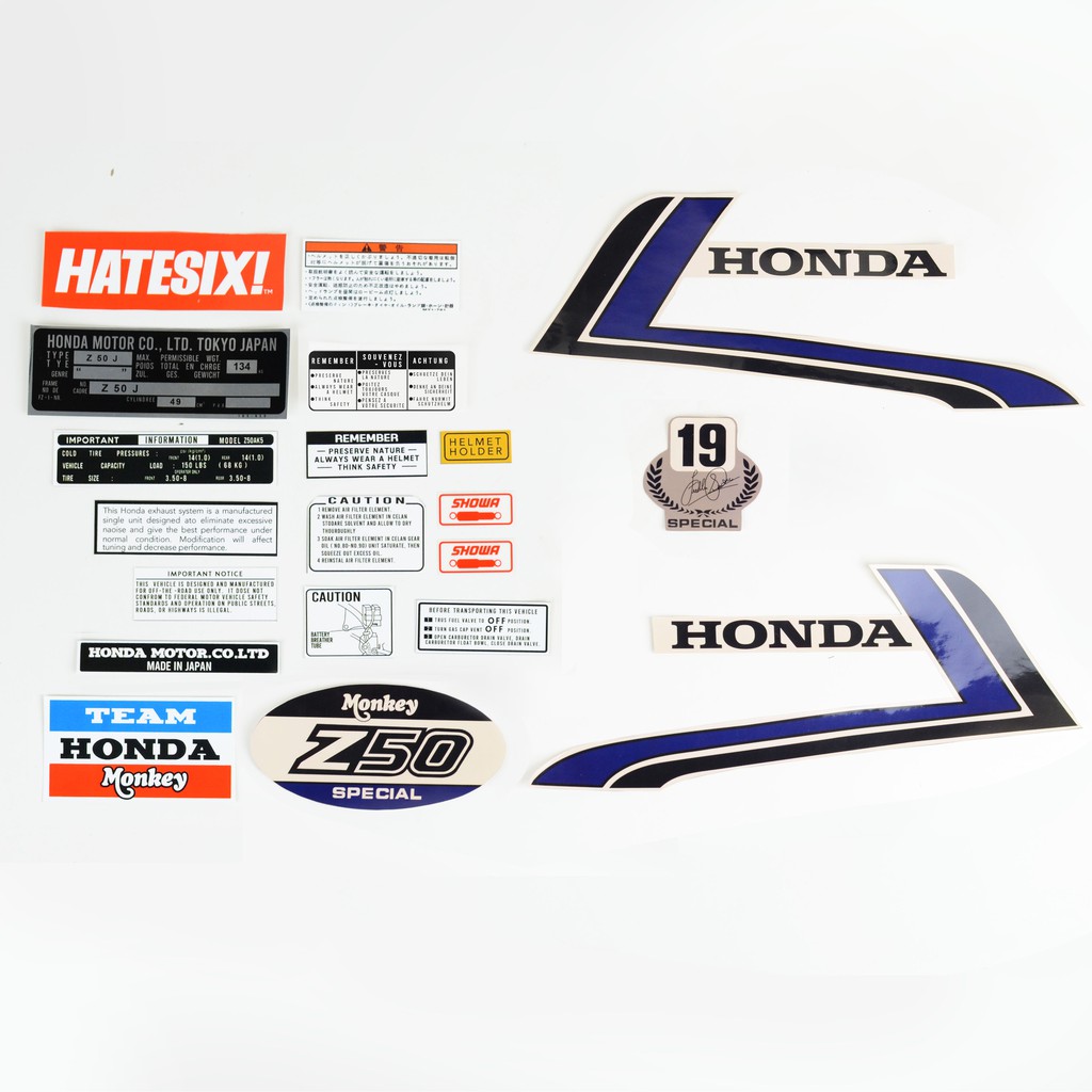 Sticker Decal Tempelan Honda Z50 Special Edition freddie spencer