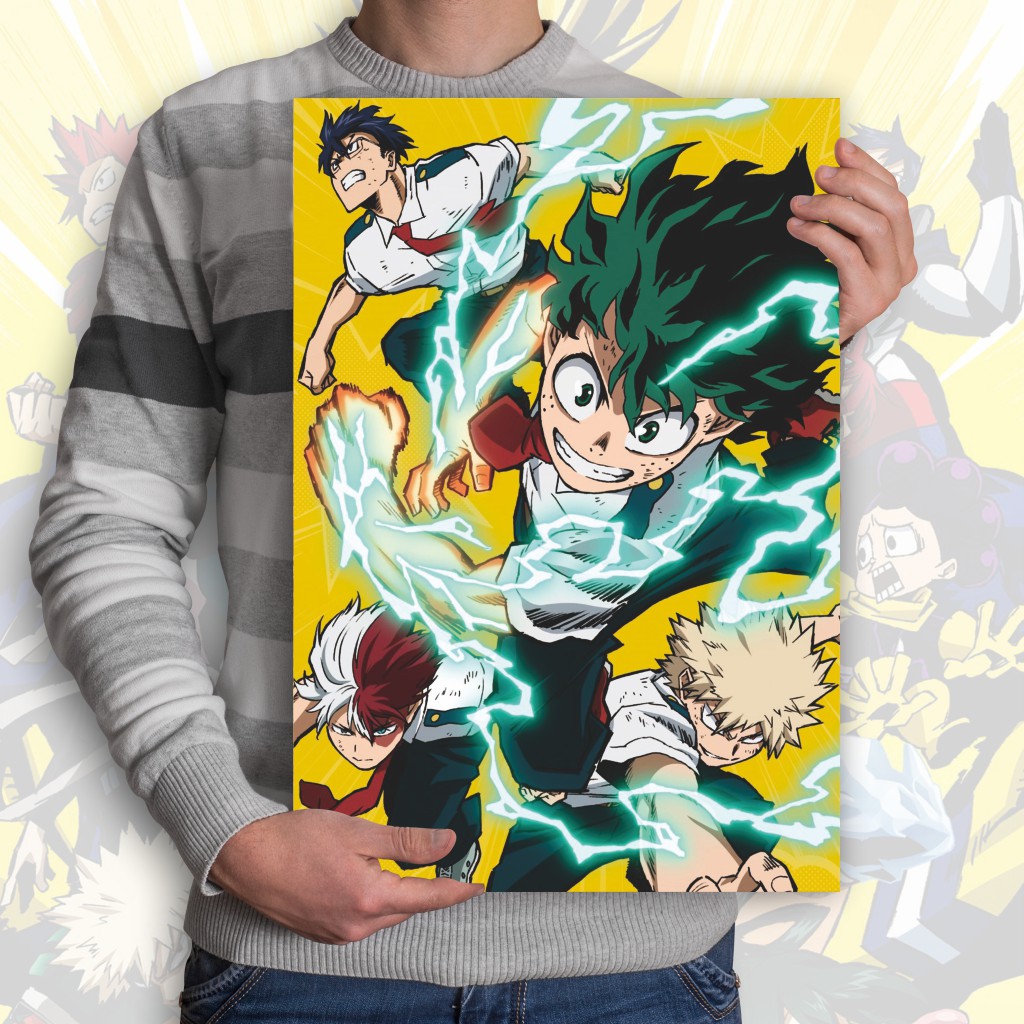 Poster Boku no Hero Academia Anime My Hero Academia A3+ Deku Midoriya Izuku Bakugo Todoroki-14 BNHA S3