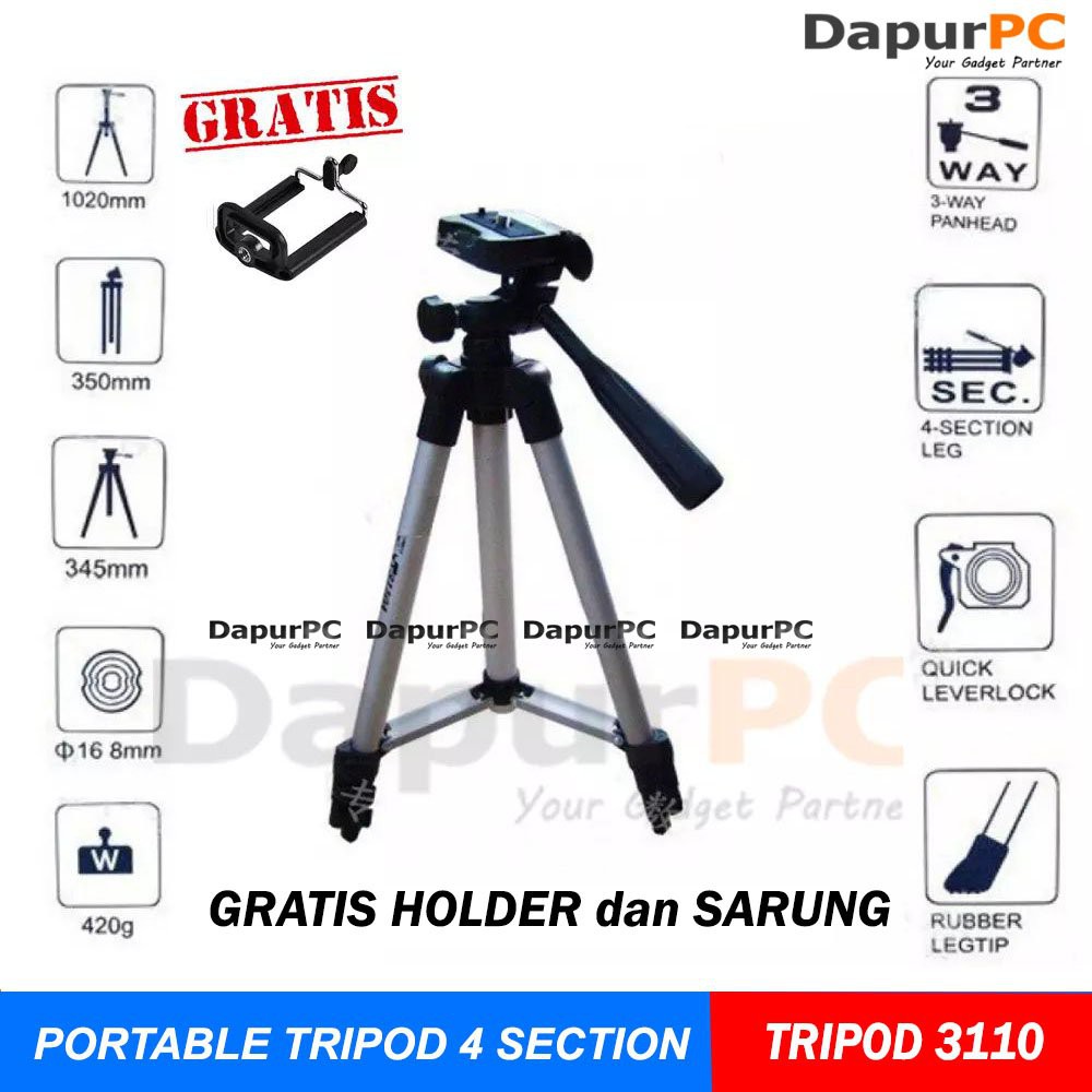 Tripod Profesional untuk Kamera Digital - 3110