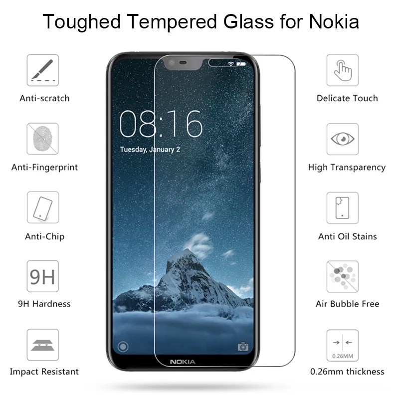 Anti Gores Nokia Tempered Glass NOKIA Screen Protector HP NOKIA Anti Gores Kaca Nokia