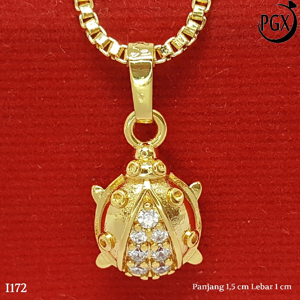 PGX Liontin Kalung Xuping Wanita Perhiasan Lapis Emas Aksesoris Fashion - I172