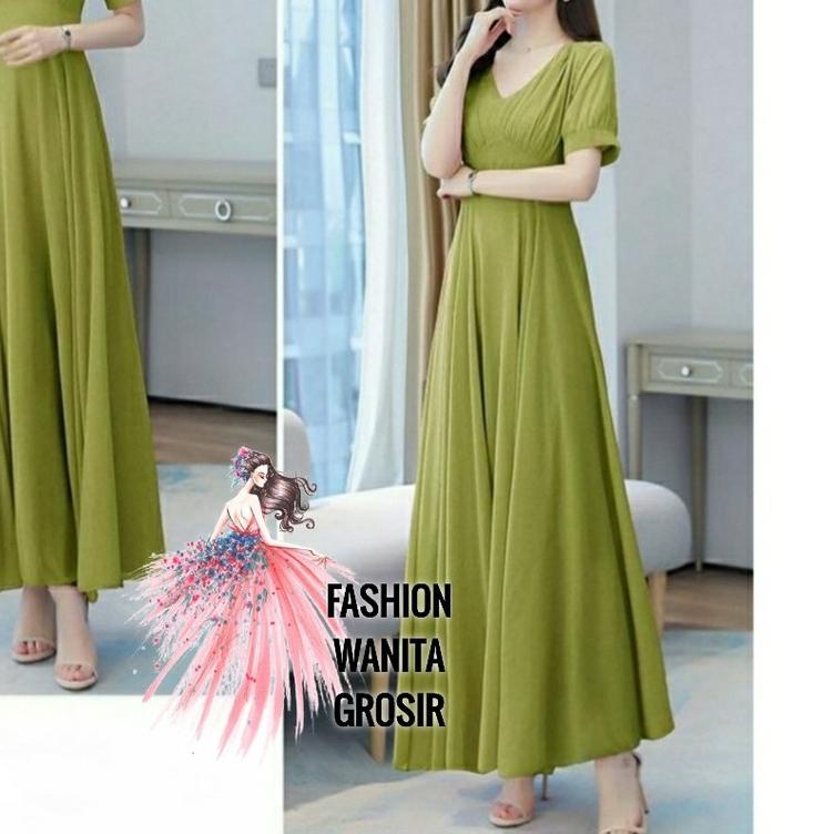✬ FWG - LONGDRESS SANDRA / DRESS PANJANG / SANDRA DRESS / DRESS LONG ⅍