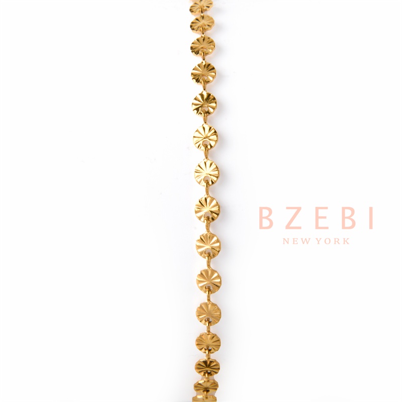 Bzebi Gelang Tangan Rantai Baja Titanium 18k Adjustable Anti Karat Gaya Korea Untuk Wanita 978b