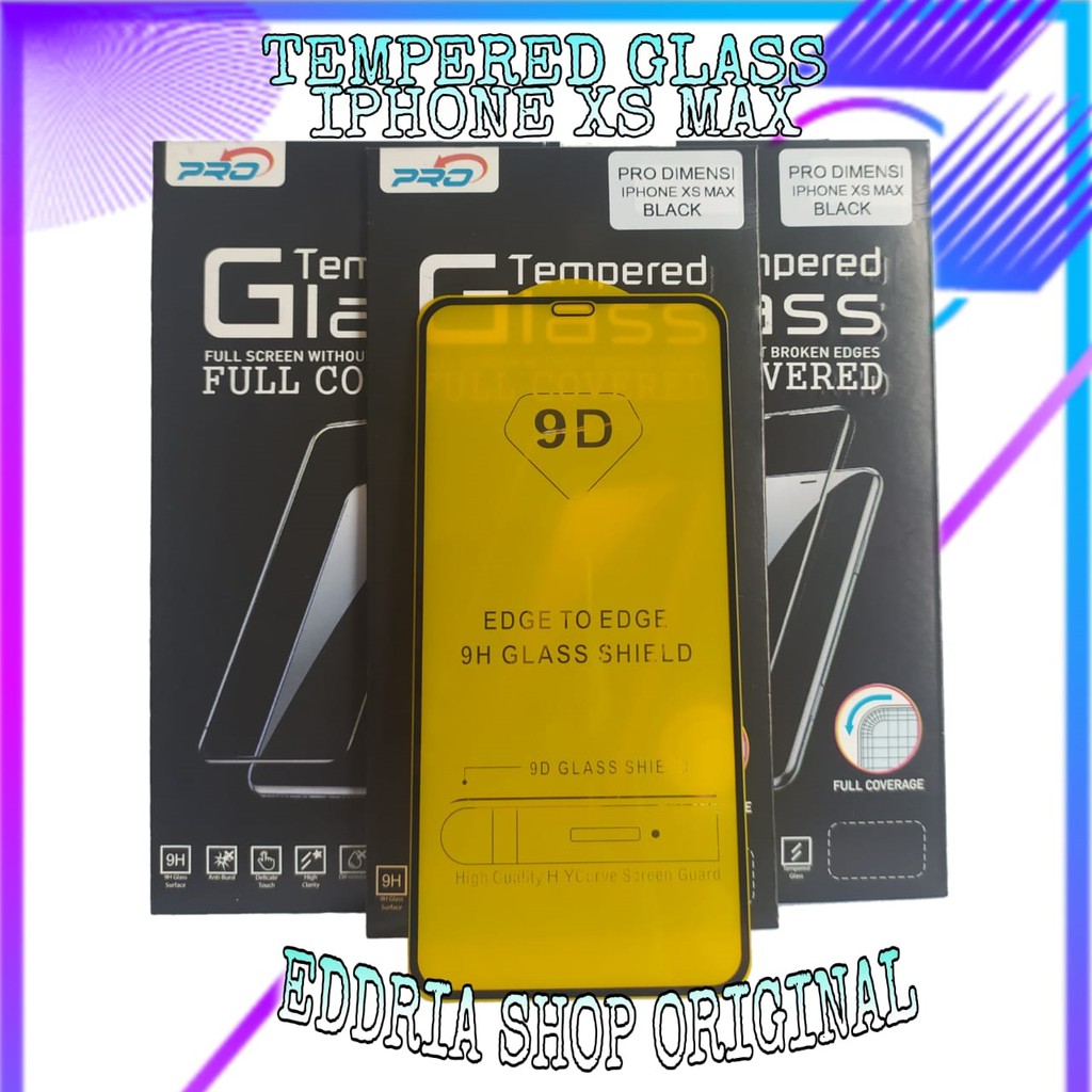 TEMPERED GLASS /ANTI GORES IP XS MAX FULL COVERAGE PRO PREMIUM