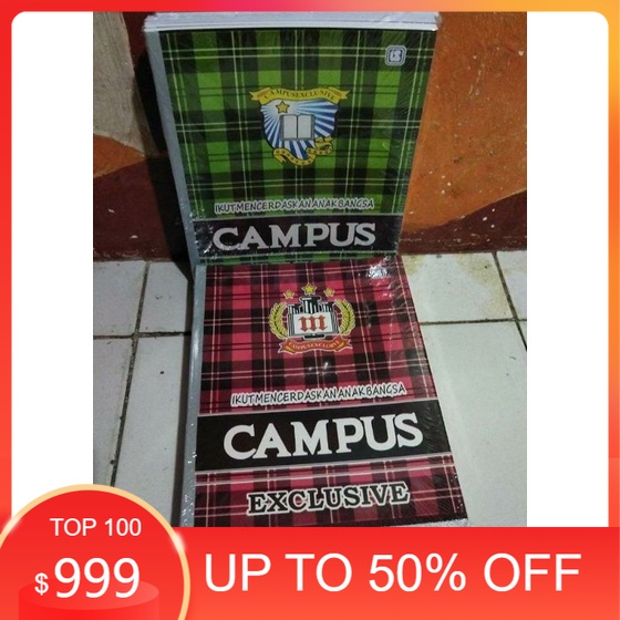 

buku tulis Campus isi 38.lembar 1.pak 10.buku