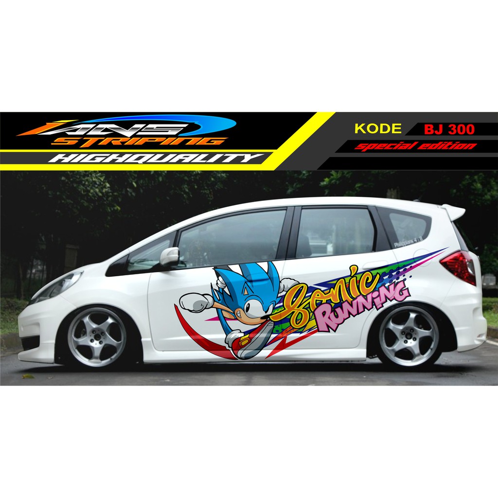 STICKER MOBIL JAZZ, AGYA , BRIO , YARIS / DECAL STICKER MOBIL / STIKER MOBIL KARTUN