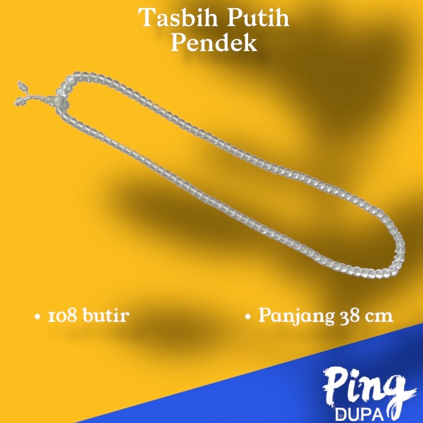 Kristal Mala Tasbih Untuk Berdoa Warna Putih Panjang 38cm