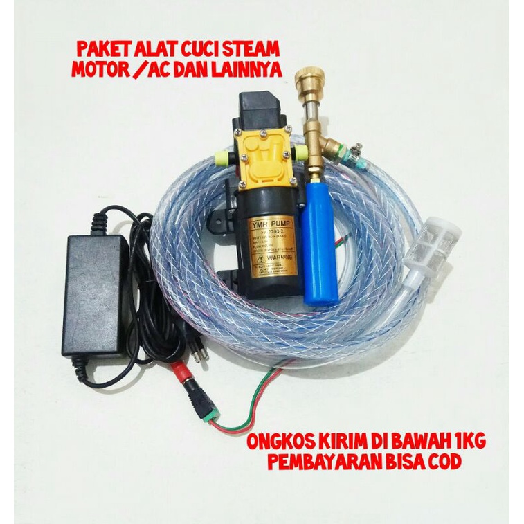Pompa air mini DC 12V alat semprot spray cuci steam motor AC siram