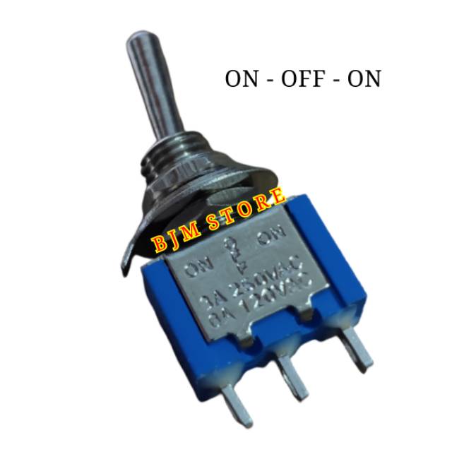 SAKLAR TOGGLE ON-OFF-ON 3PIN - SWITCH TOGEL 3KAKI ON OFF ON