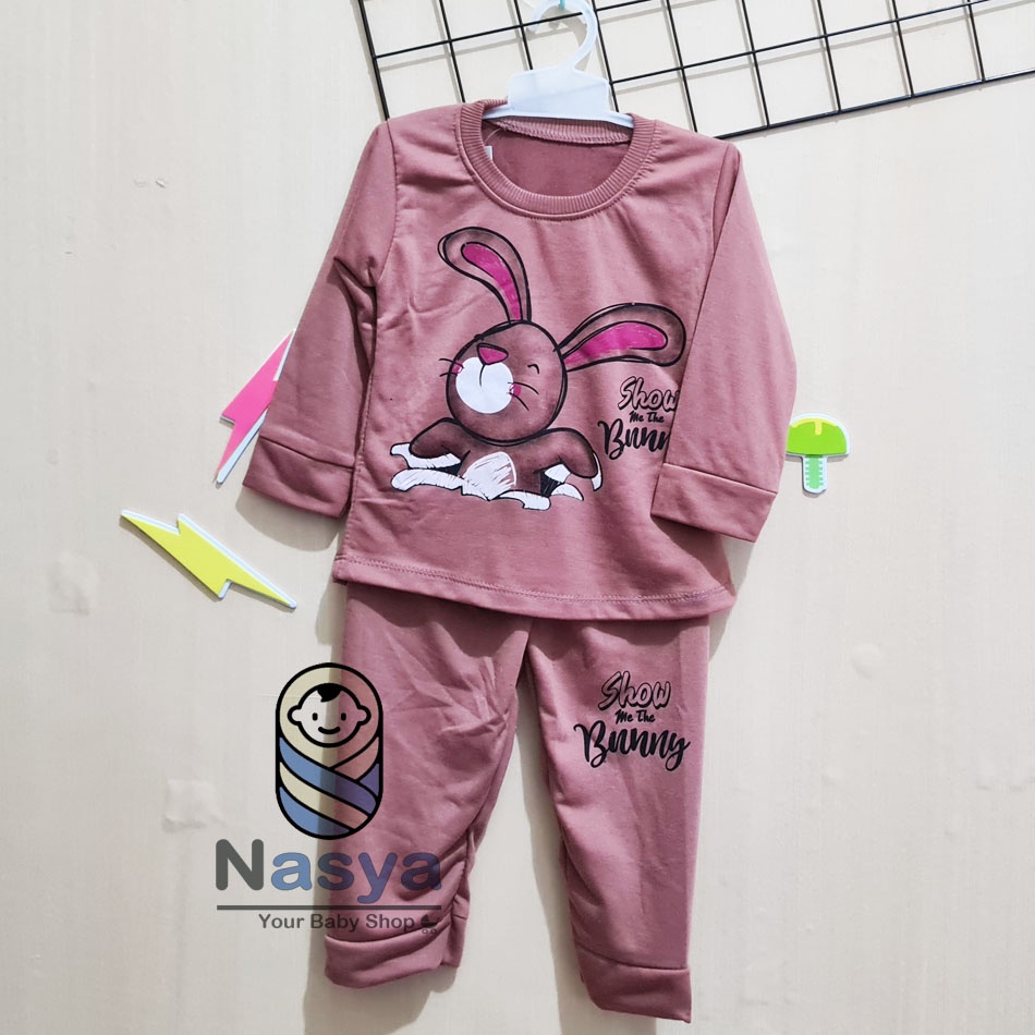 [RS-015] Setelan Baju, Anak perempuan usia 3 bulan - 2 tahun  motif KEREN