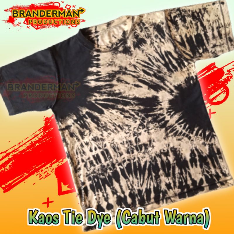Kaos tie dye hitam putih