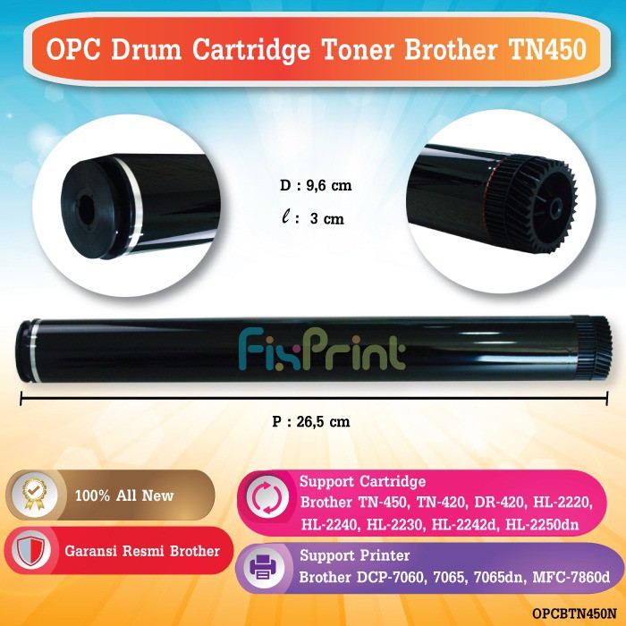 OPC Drum Toner TN-450 tn 450 Brother DCP 7065 7066 7055 7360 HL-1110 2240