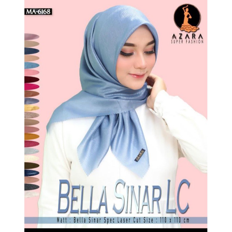 Bella Sinar Glowing AZARA Lasercut/Hijab Segiempat Bella Sinar AZARA Lasercut