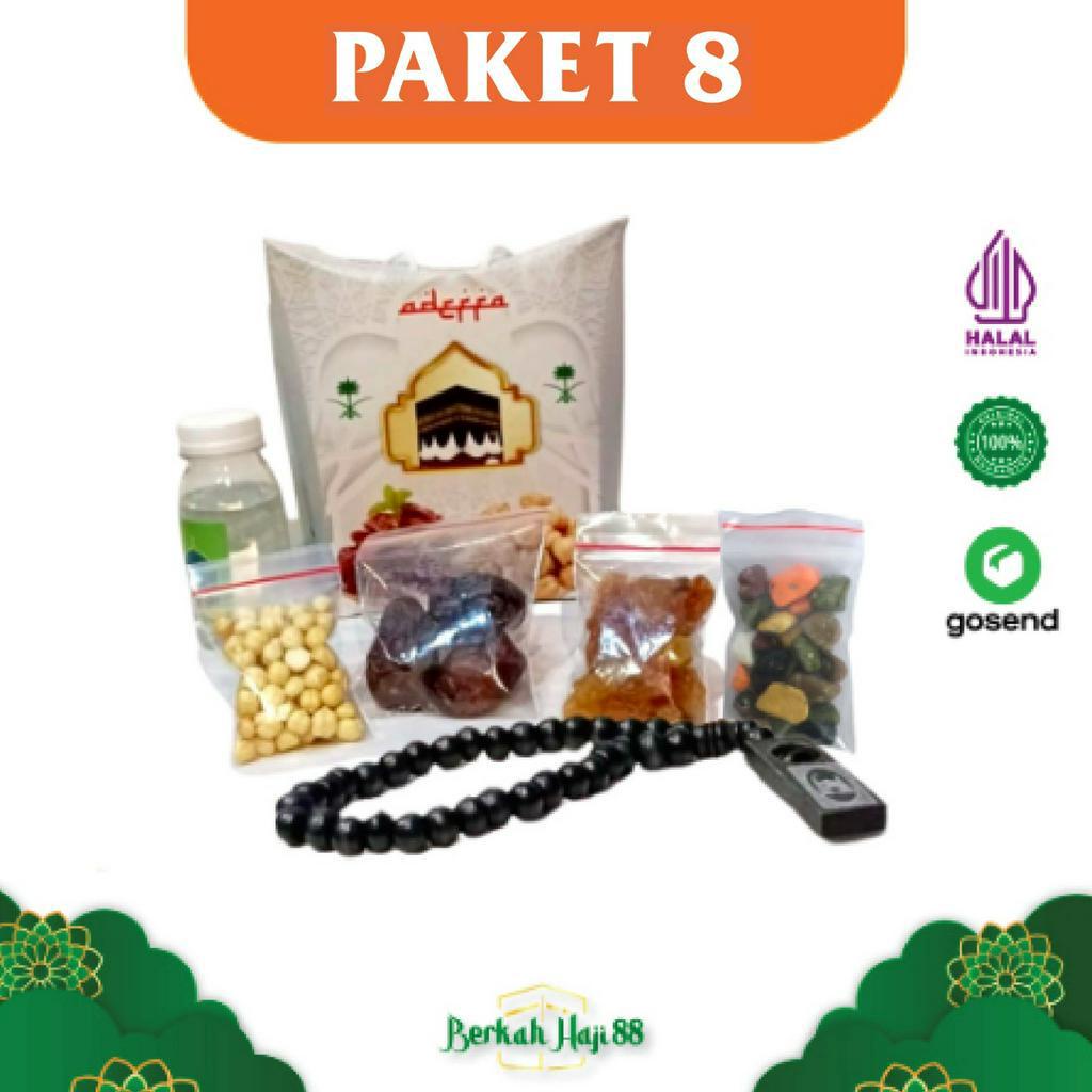 paket oleh oleh haji dan umrah lengkap coklat krikil  dan tasbih paket murah