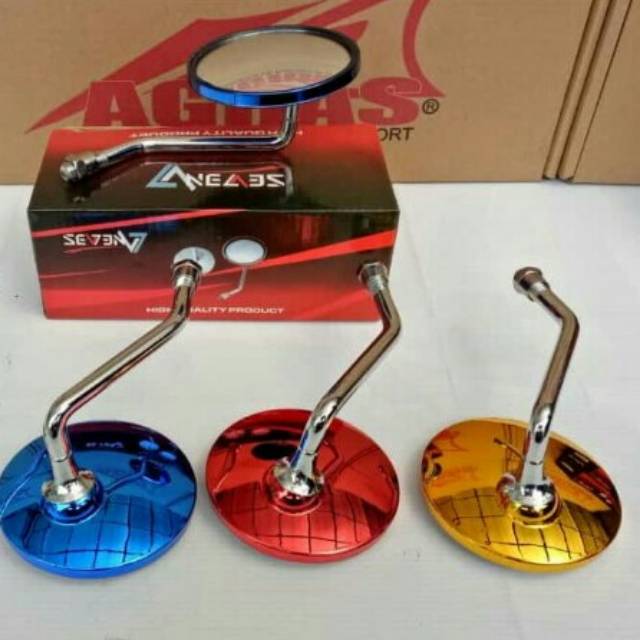 Kaca spion retro mini warna drat 14, spion retro klasik cocok untuk semua motor Honda