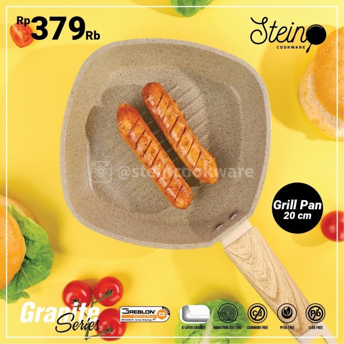 Stein Cookware - Granite Series Grill Pan 20cm