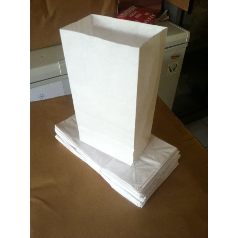 

Paper Bag Kantong Kertas Putih 500 Pcs Kantong Putih Fried Chicken