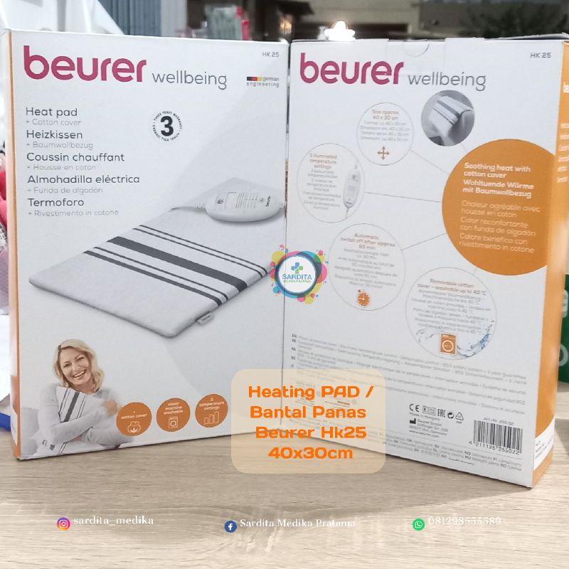 bantal panas terapi/ heating pad beurer hk25