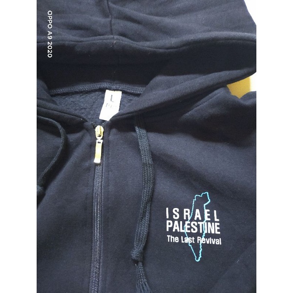 SWEATER HOODIE ZIPPER PJH ISRAEL PALESTINA