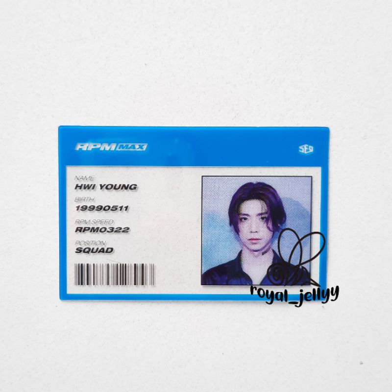 [BOOKED] SF9 Hwiyoung ID PhotoCard | SF9 Album RPM Max