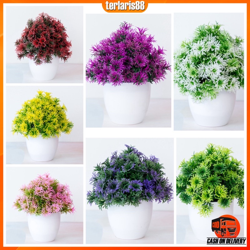 COD /POT TANAMAN  BUNGA HIAS BUNGA DEKORASI RUANGAN BUNGA PLASTIK HIAS P2040