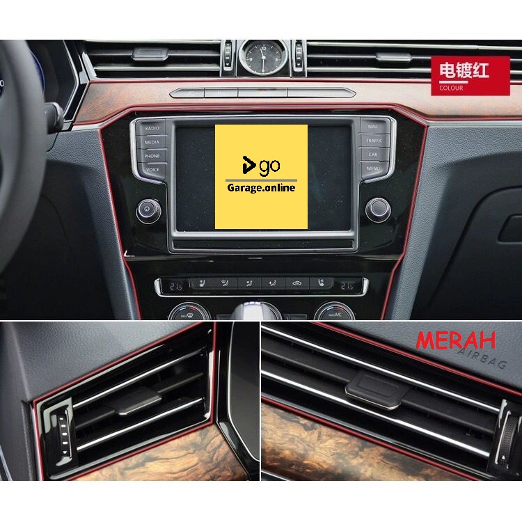 Strip LIS ELASTIS 5 METER VARIASI Panel Dashboard Interior Mobil ELEGANT+SCRAPER GLOSSY METALIK