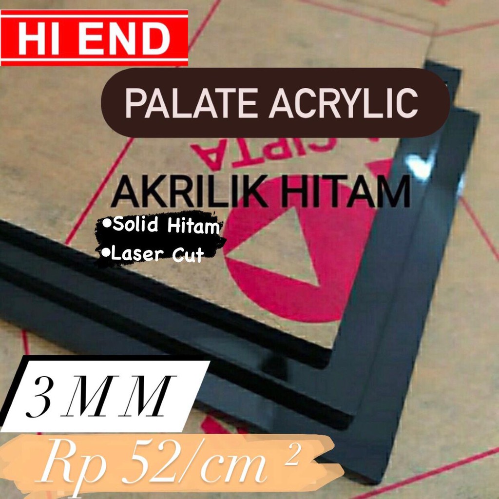 

Akrilik hitam 3mm / Acrylic hitam 3mm potongan custom