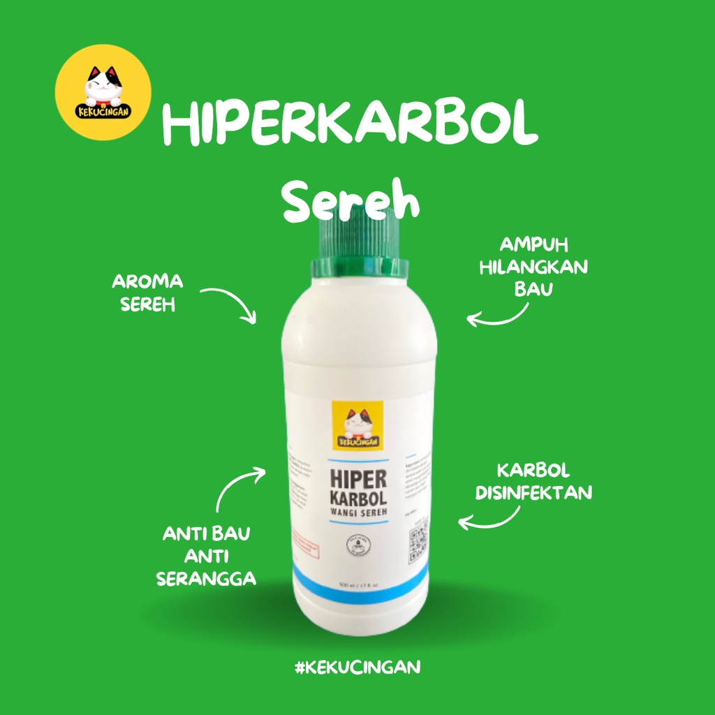 Karbol Sereh Antibacterial Disinfektan HIPERKARBOL Kekucingan 500ml